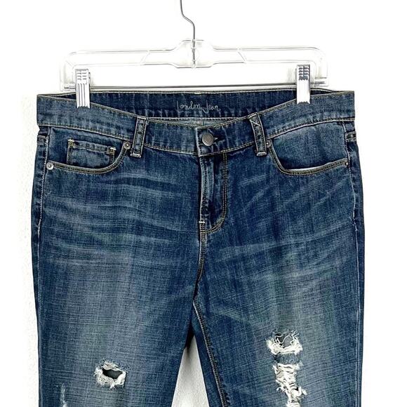 London Jean Distressed Straight Leg Jeans 8 - Picture 3 of 8